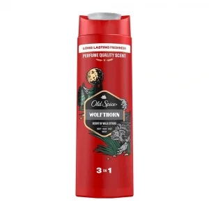 Old Spice Shampoo Face & Shower Gel Wolf Thorn 3in1 250ML For Men. Made in Germany