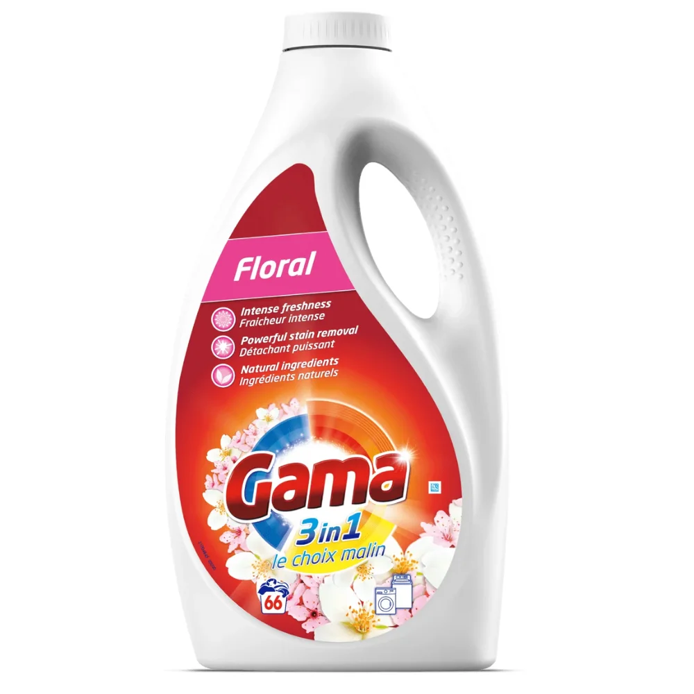 Gama Liquid Detergent Floral 3L 66 Wash Made in Spain
