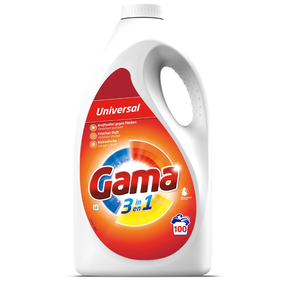 Gama Liquid Detergent Universal 4.5L 100 Wash Made in Spain
