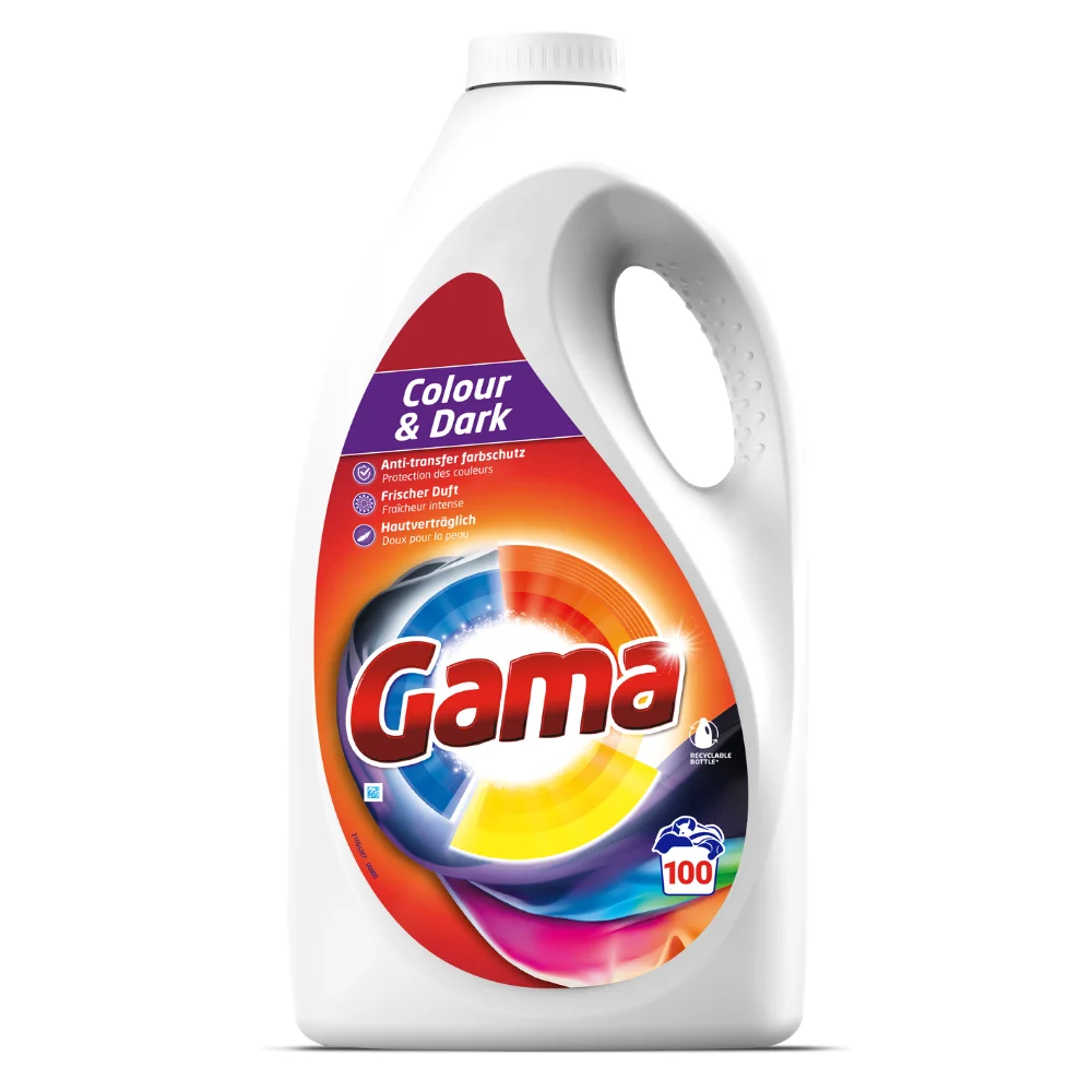Gama Liquid Detergent Colour & Dark 4.5L 100 Wash Made in Spain