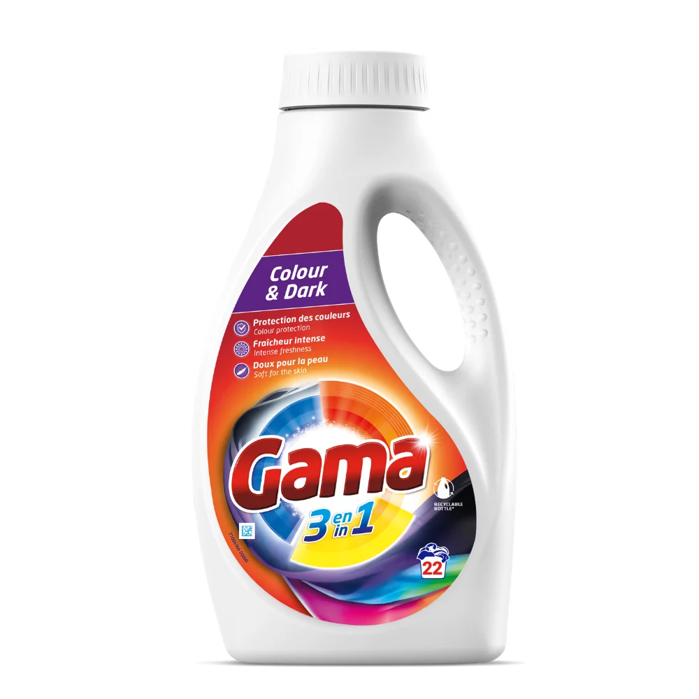 Untitled design - 2025-05-05T110222.703 - PII Group Gama Liquid Detergent Colour & Dark 990ML 22 Wash Made in Spain