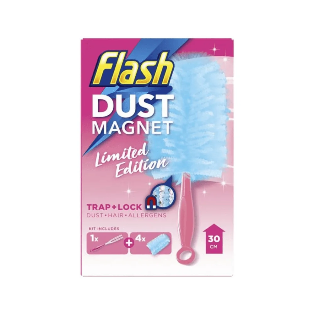 Flash Duster Standard Starter Kit Limited Edition Pink 1 x Handle & 4 x Refills