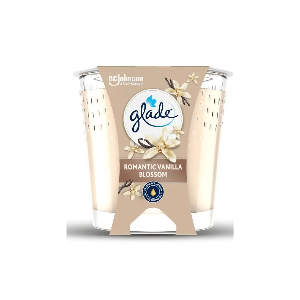 Glade Candle Romantic Vanilla Blossom 129Grm