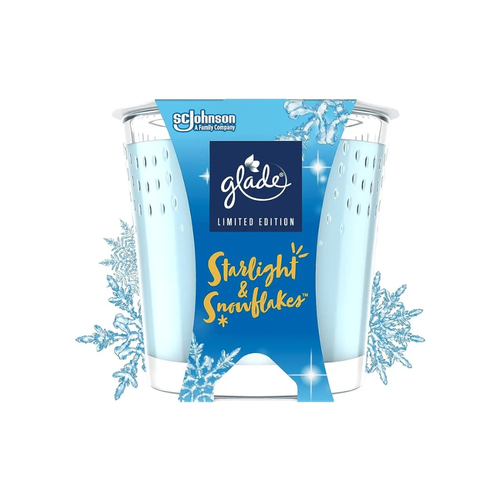 Glade Candle Limited Edition Starlight & Snowflakes 129Grm