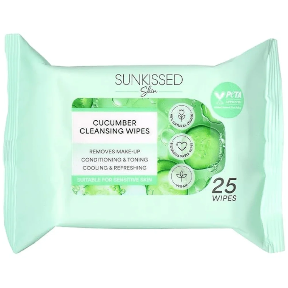 Beauty Formulas Facial Wipes Bio Cucumber 25's Made in UK