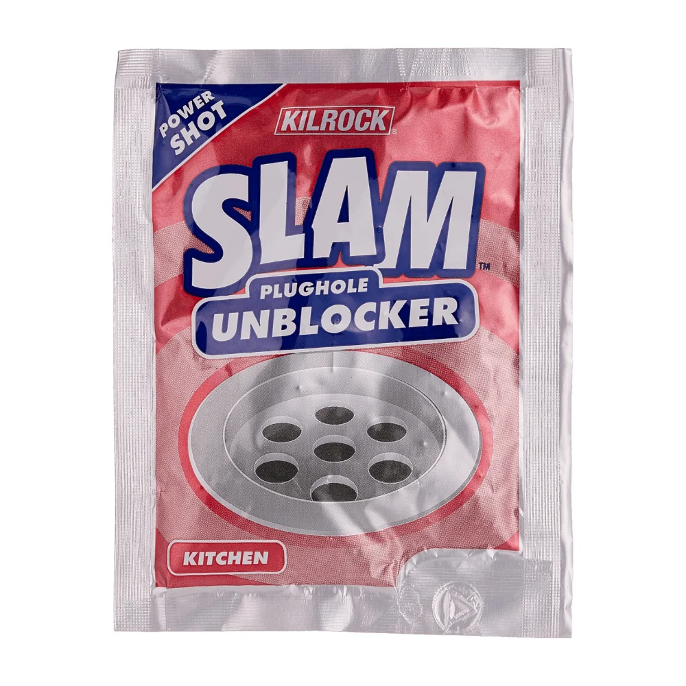 Kilrock Slam Plughole Unblocker Kitchen 12 x 60Grm Made in UK