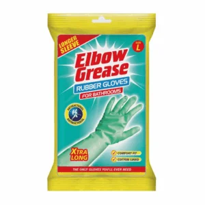 Elbow Grease Aqua Anti-Bacterial Bathroom Cleaning Gloves Large
