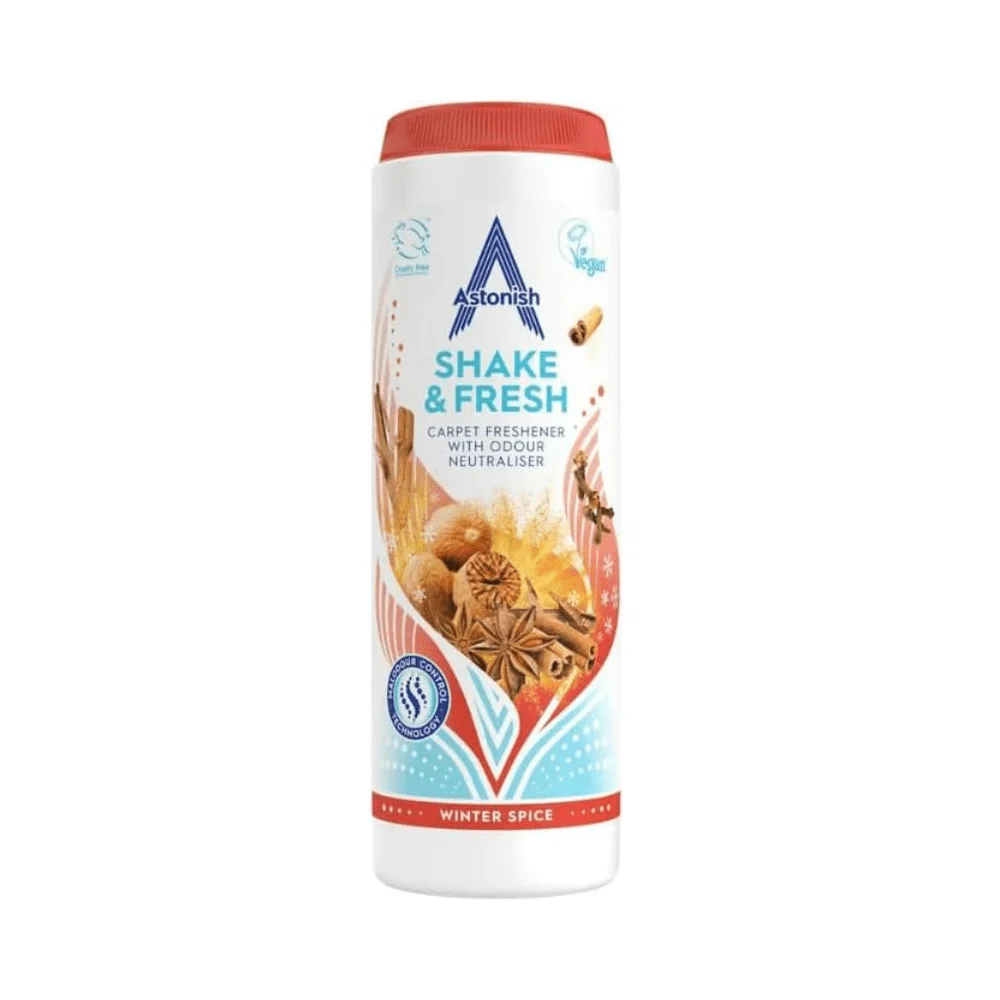 Astonish Winter Spice Shake & Fresh  Carpet Freshener 350Grm Made in UK