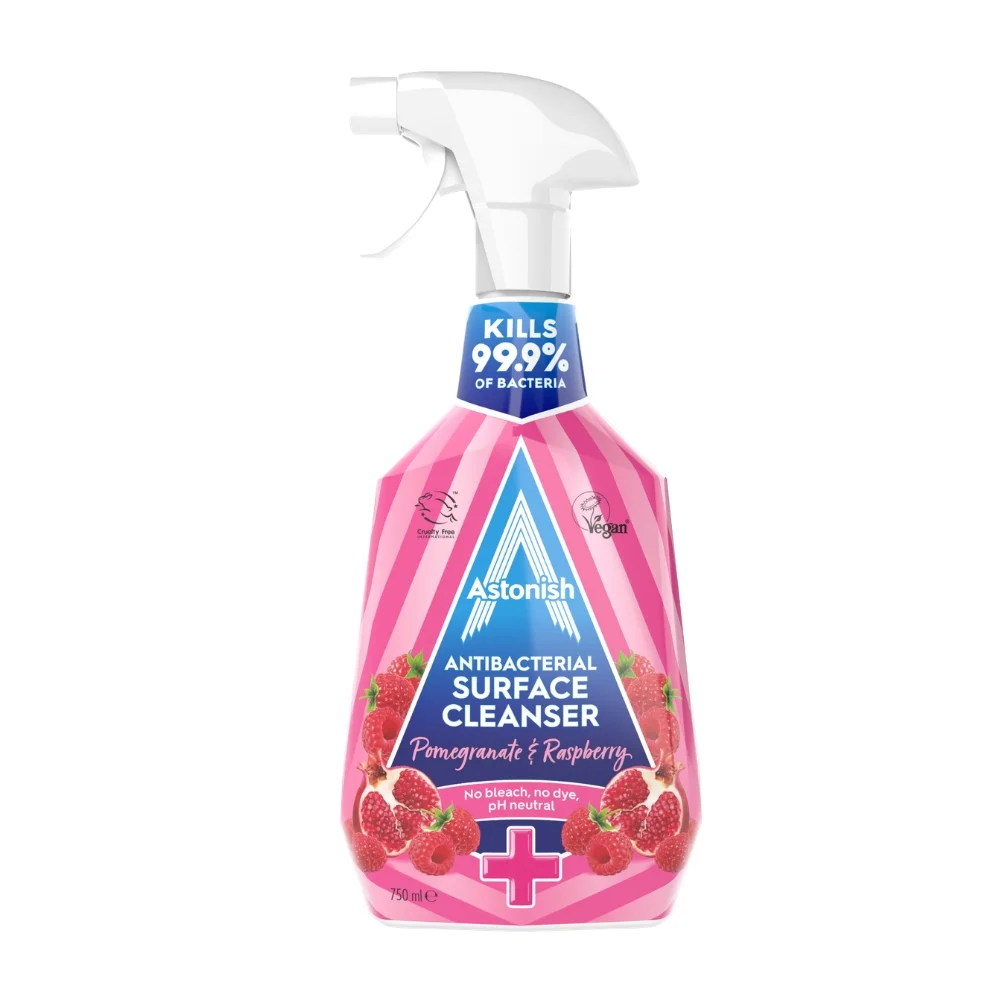 Astonish Pomegranate & Raspberry Antibacterial  Surface Cleaner 750ML Made in UK