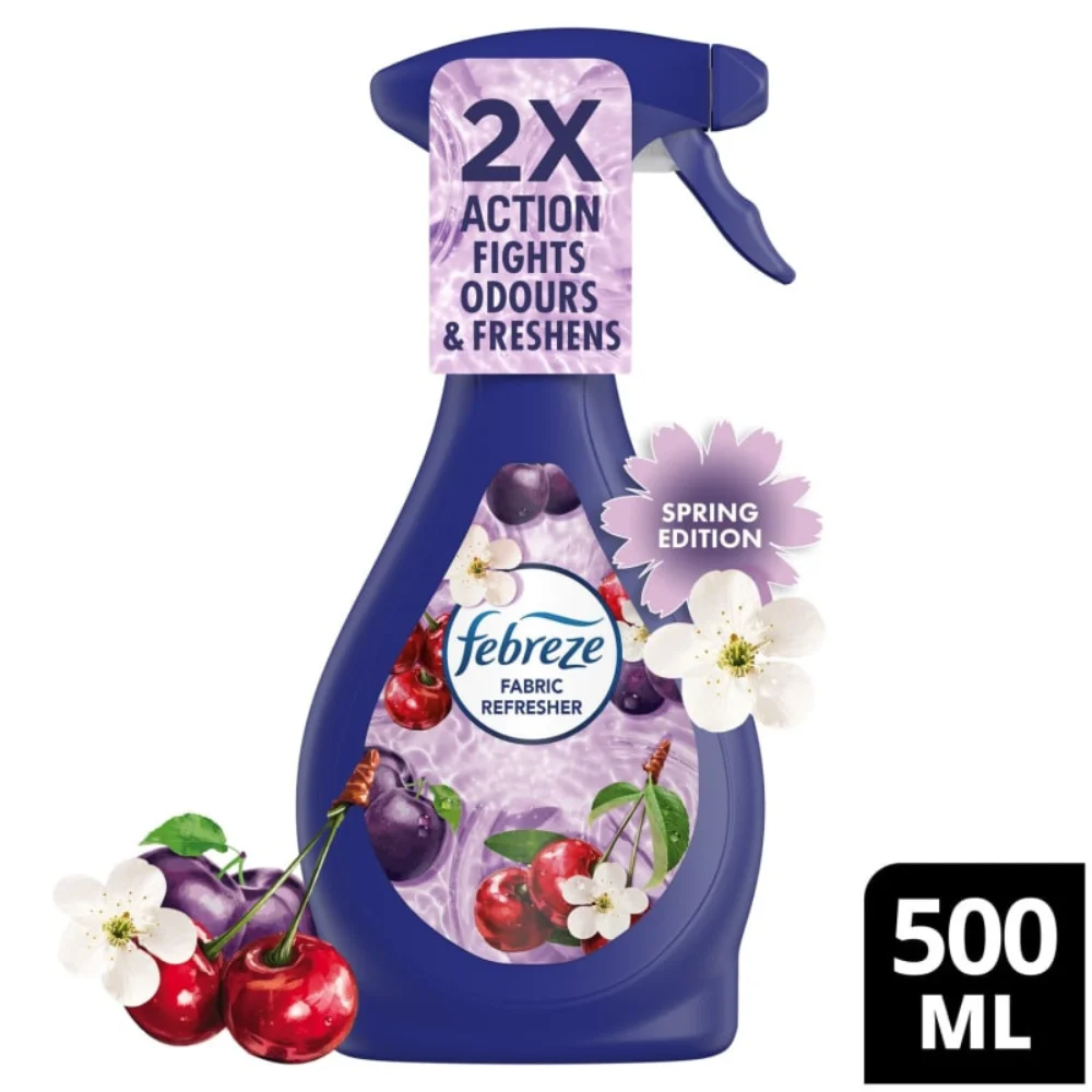 Febreze Cherry Plum Seasonal Fabric Spray Deodorizer 500ML Made in France