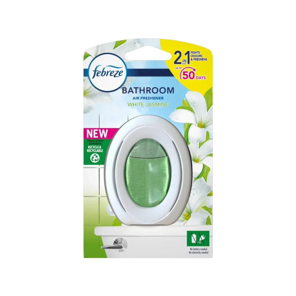Febreze Bathroom Air Freshener Deodorizer White Jasmine  7.5ML Made in EU