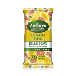 Zoflora Lemon Zing Disinfectant Wipes 70's Made in UK