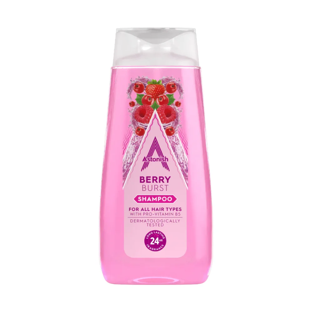 Astonish 400ml Berry Burst SHAMPOO 1 - PII Group Astonish Berry Burst Shampoo 400ML Made in UK