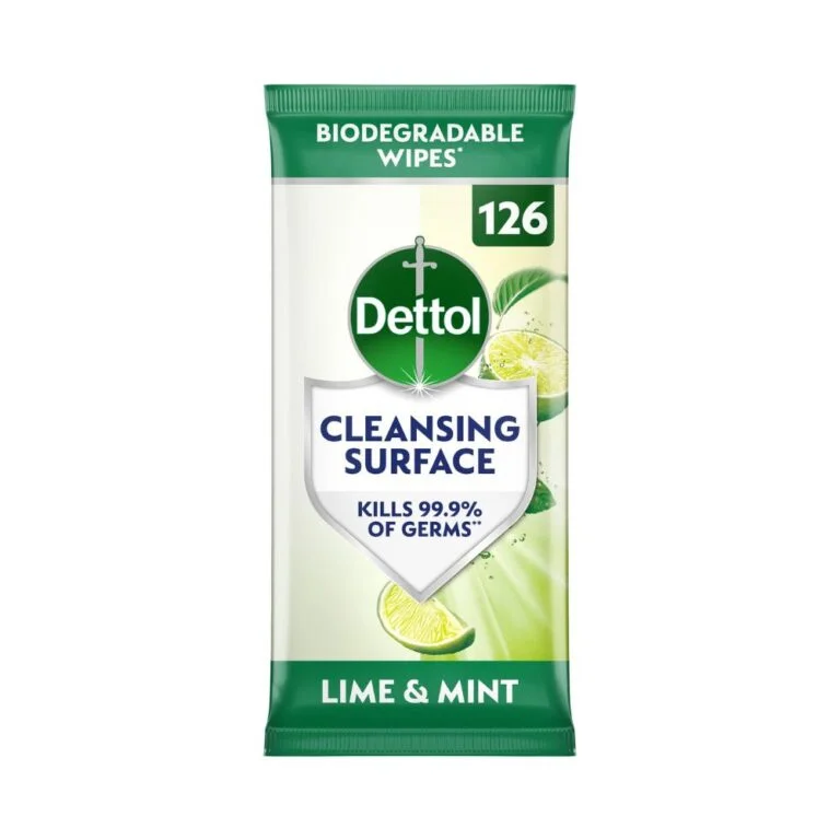 Dettol Surface Wipes Lime & Mint 126'S Made in Polland