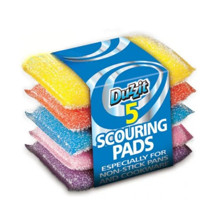 Duzzit Assorted Colour Scouring Pads 5 Pcs Made in China