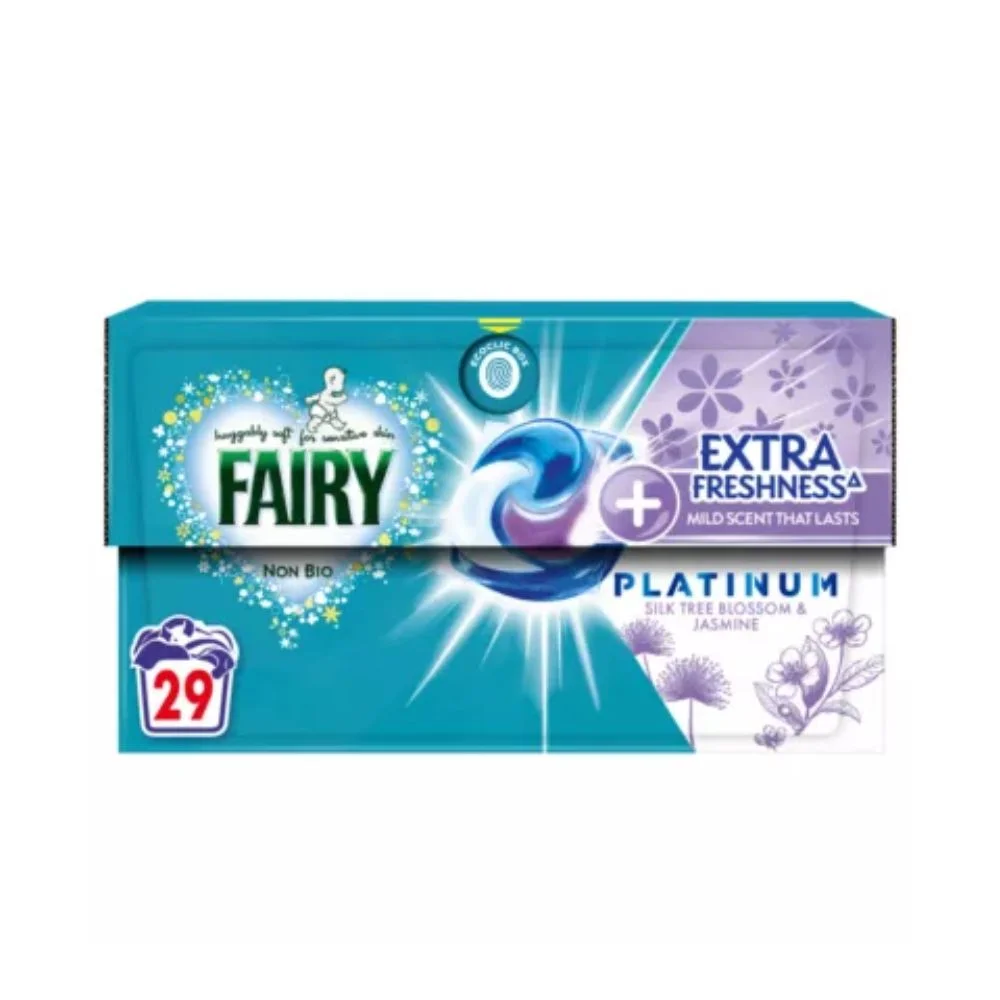 Fairy Non Bio Platinum Laundry Washing 29 Pods Made in France