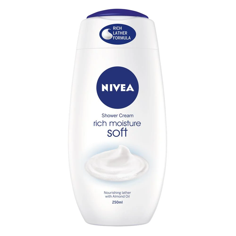 Nivea Shower Gel Caring Rich Moisture Soft 250ML Made in Germany
