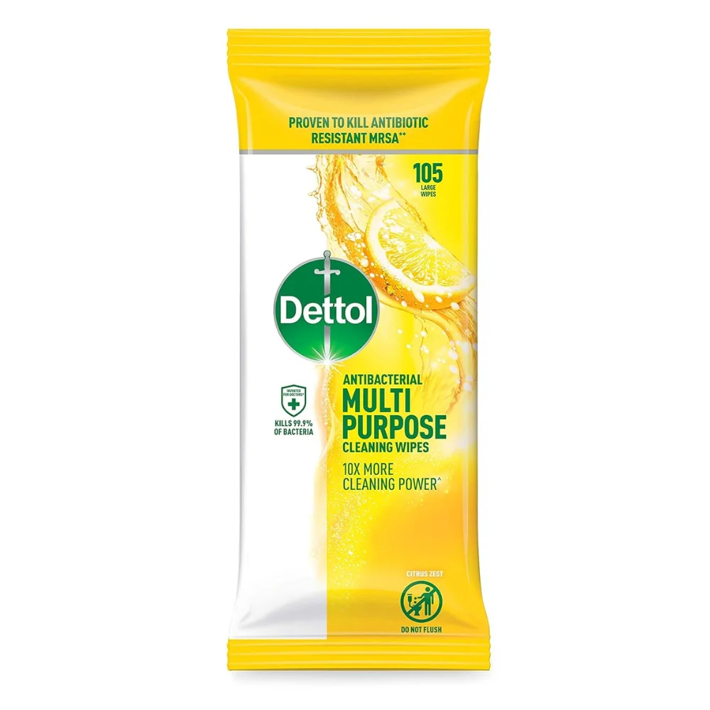 Dettol Antibacterial Multi Purpose Wipes 105s - PII Group Lebanon