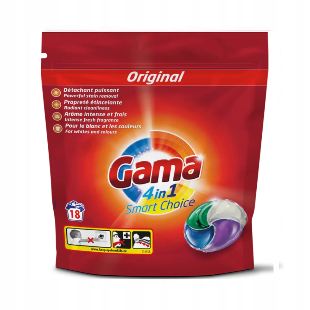 Gama Detergent Original 18 Pods Made in Spain - PII Group Lebanon