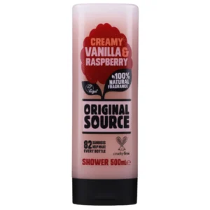 Original Source Vanilla & Raspberry Shower Gel 500ML Made in UK
