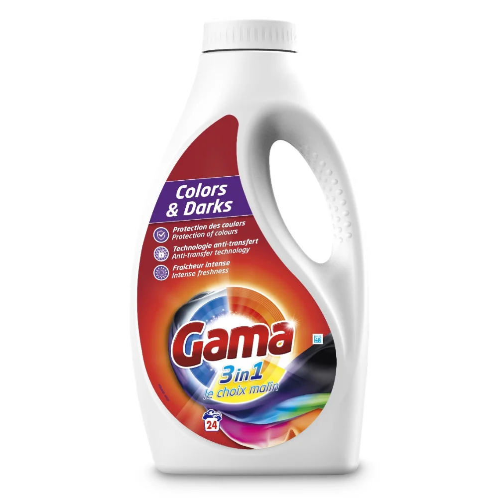 Gama Liquid Detergent Colour & Dark 1.2L 24 Wash Made in Spain