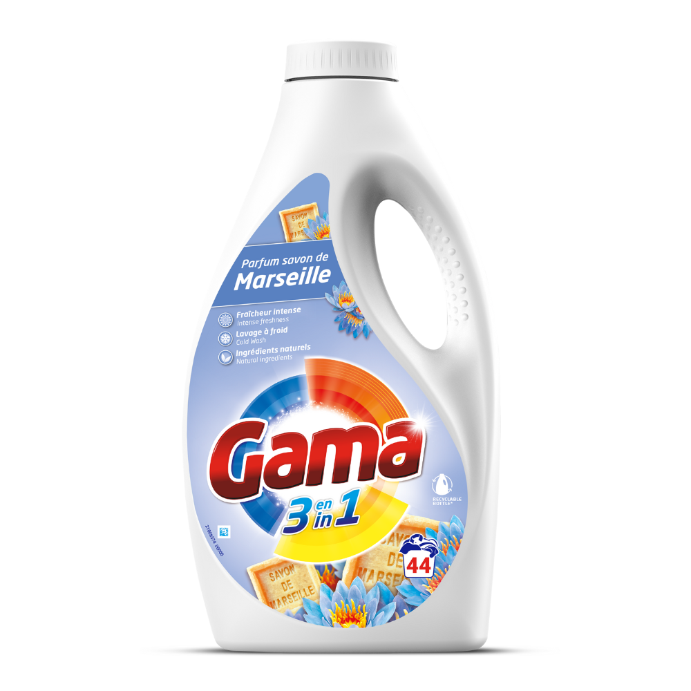 Gama Liquid Detergent Marseille 1.98L 44 Wash Made in Spain