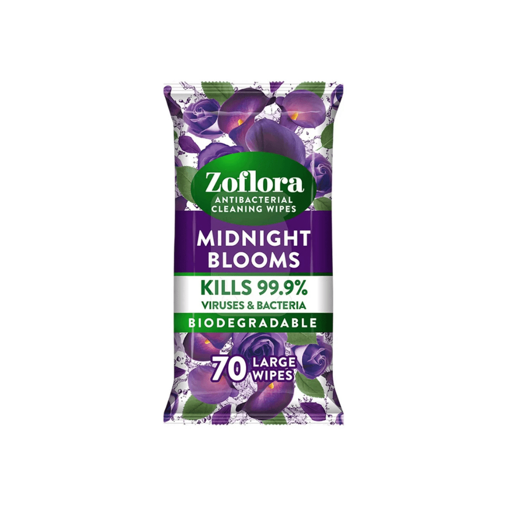 Zoflora Antibacterial Cleaning Wipes Midnight Bloom 70's
