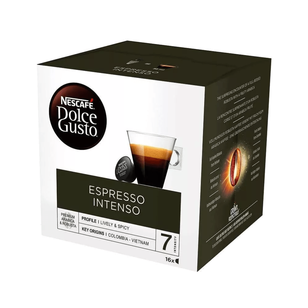 Nescafe Dolce Gusto Coffee Pods Espresso Intenso 16 Caps Made in UK