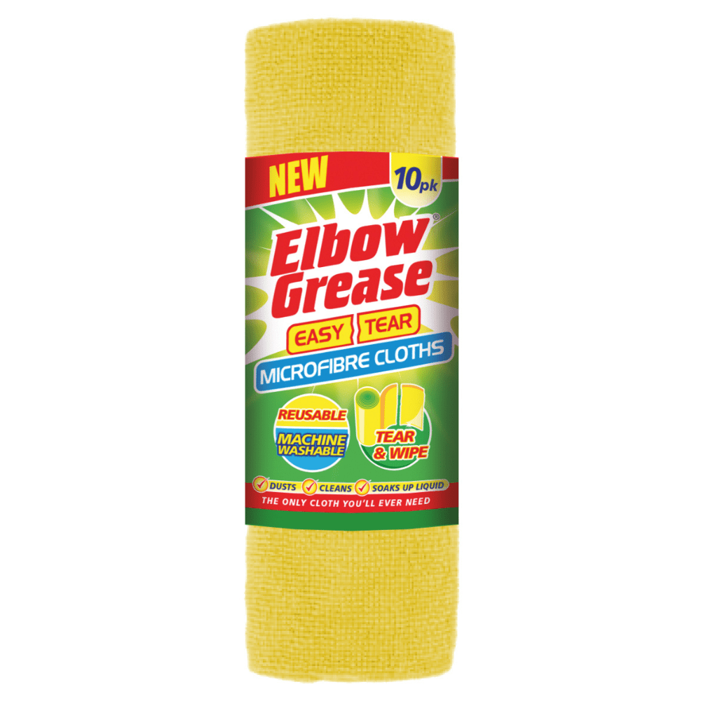 Elbow Grease Microfibre Easy Tear Cloth Yellow 10's