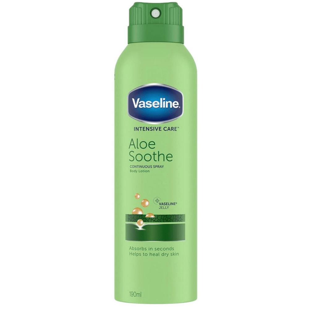 Vaseline Aerosol Moisturiser Aloe 190ML Made in UK