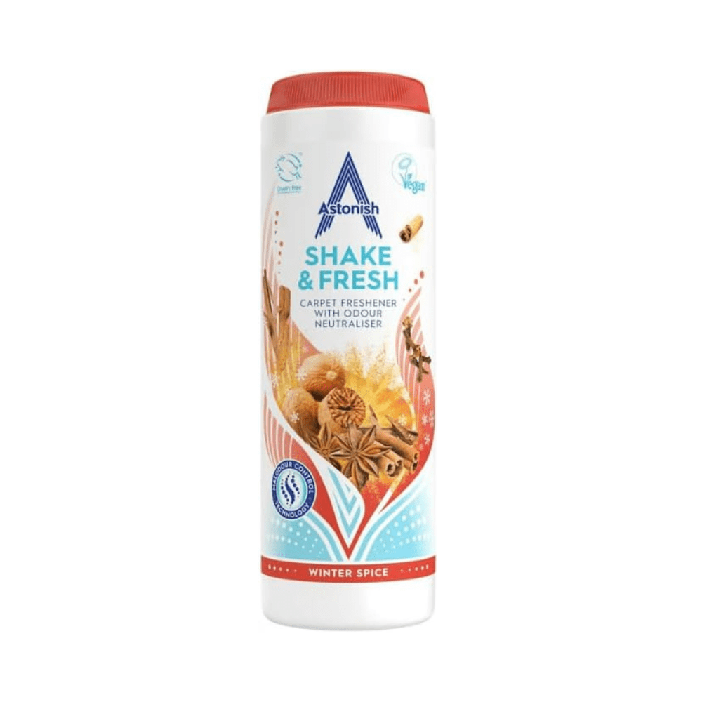 Astonish Winter Spice Shake & Fresh Carpet Freshener 350Grm Made in UK