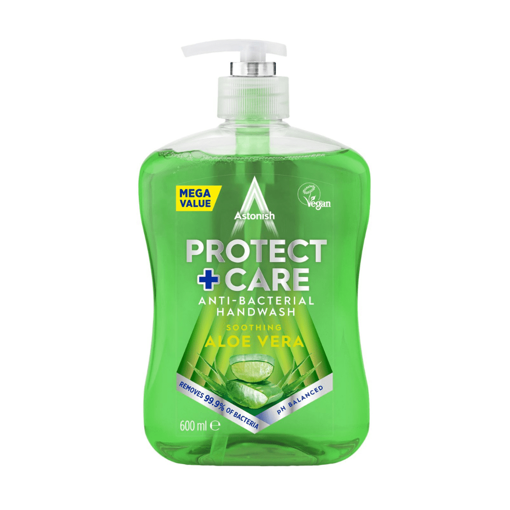 Astonish Aloe Vera Handwash Protect & Care Antibacterial 600ML Made in UK