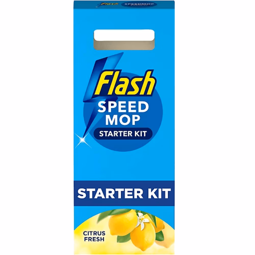 Flash Speed Mop Starter Kit 1 Mop Handle & 6 Wet Refills