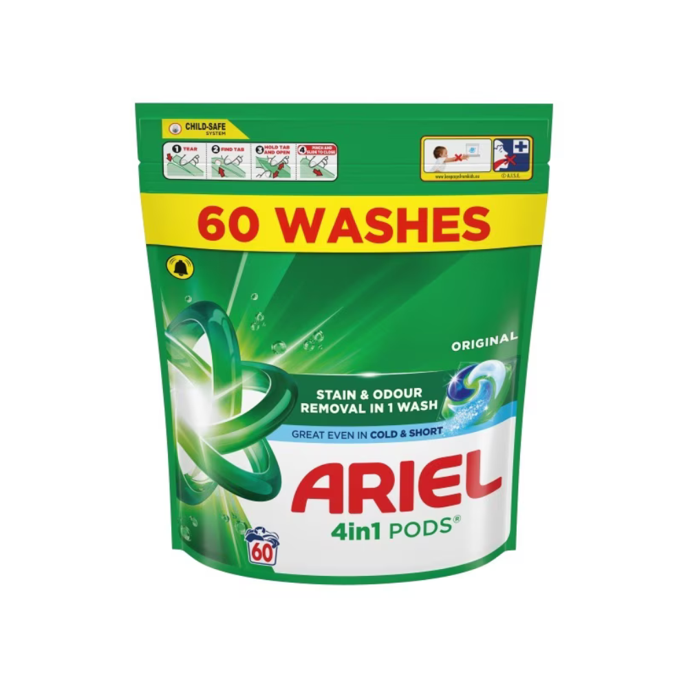 Ariel Stain & Odour Remover In 1 Wash 60 Wash Made in France