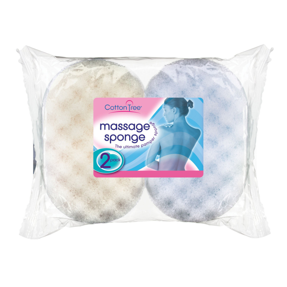 Cotton Tree Massage Sponge Pack of 2