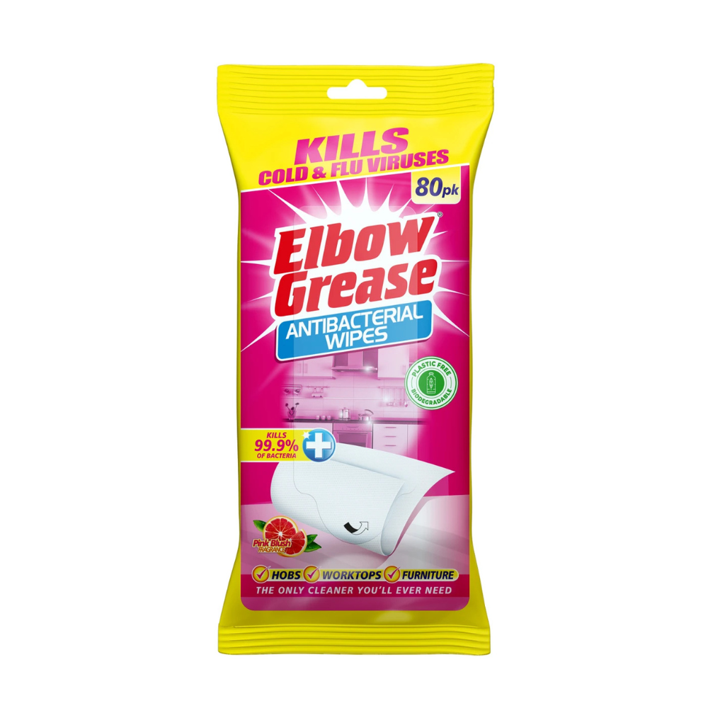 Elbow Grease Pink Blush Multipurpose Wipes 80's Made in UK