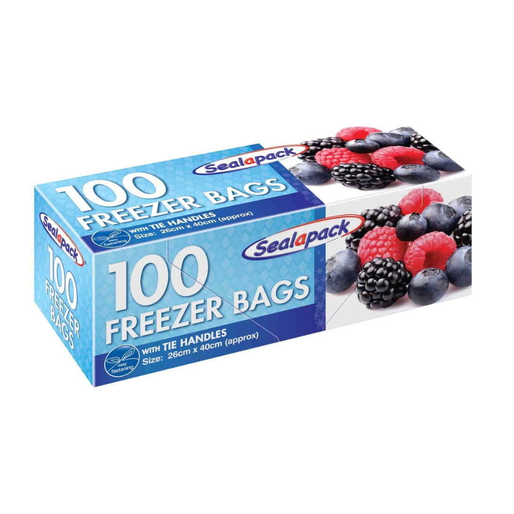 Sealapack Tie Handle Freezer Bags Large 100's