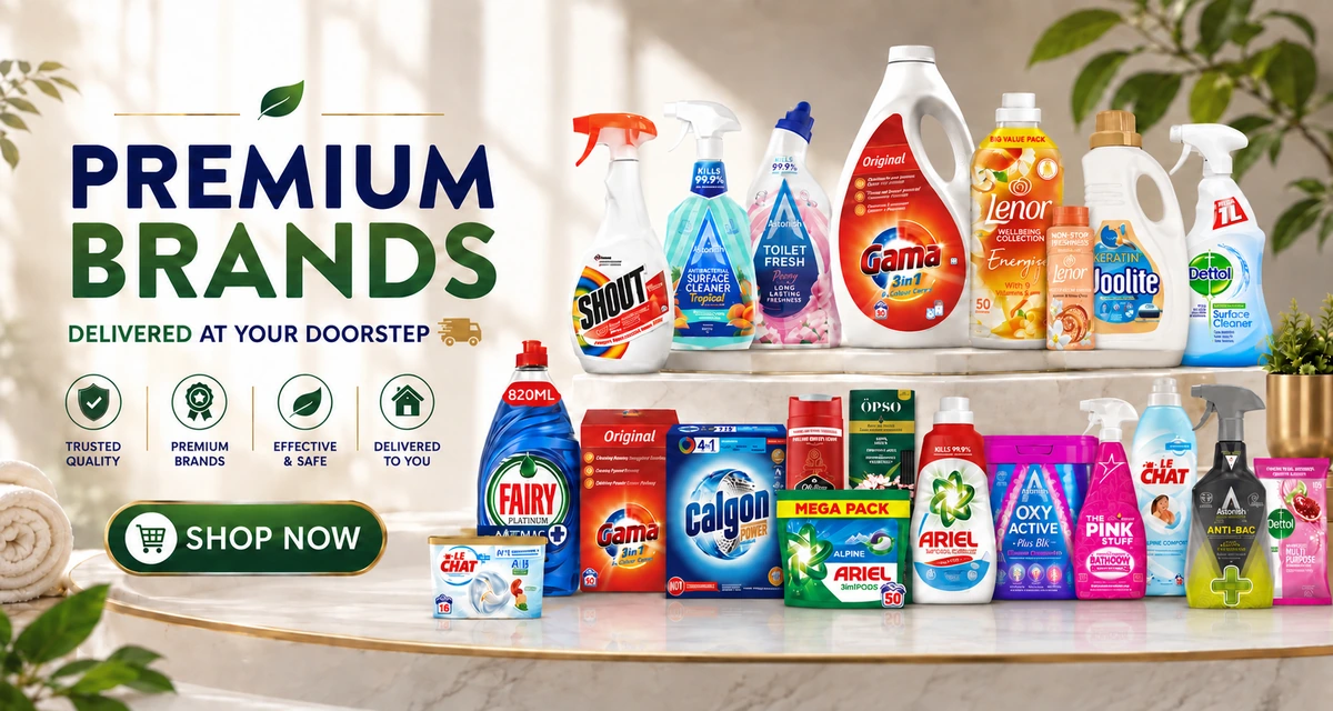 Premium household brands delivered at your doorstep - shop now